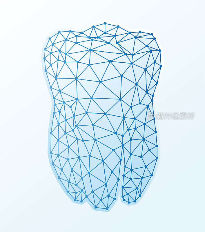 Polygonal Tooth Dental Design Dentist Vector Illustration